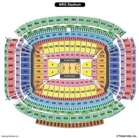 Riser seating is put in place to accommodate more seating down towards the court, but has less elevation and spacing between seating rows than the traditional row structure at NRG Stadium. These sections contain up to 80 rows of seating, starting with the riser seating in front (Rows 1-44), followed by single lettered rows (A-Z), and ending in .... 
