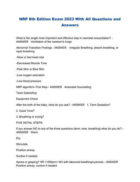 Nrp 7th Edition Test Answers Lesson 1 - Sldonline.org. T