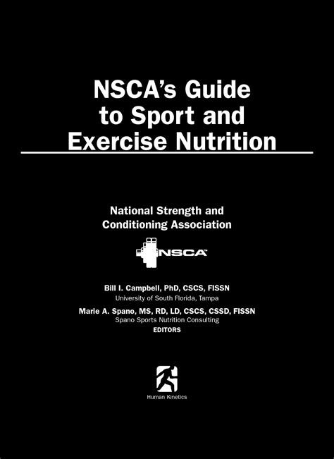Nscas Guide To Sport And Exercise Nutritionnscas Guide To Tests And Assessments