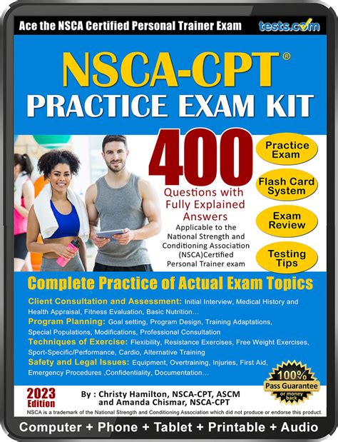 Nscas practice tests. 1, 2, and 3: using multiple tests, retesting at a different time of day, an athletes inexperience with tested exercise. All of the following procedures should be followed when testing an athlete's CV fitness in the heat EXCEPT. performing the test in an indoor facility. using salt tablets to retain water. 