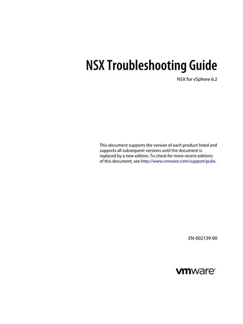 Nsx troubleshooting. 4 environment.  You describe a problem in plain En...