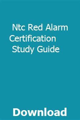 Ntc red alarm certification study guide. - Incubator accessory instruction manual miller mfg.