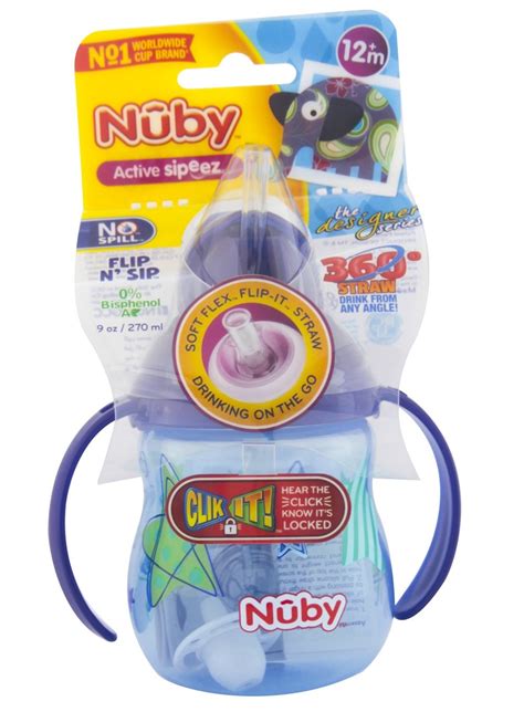 Nuby Thirsty Kids Flip-It Boost Travel Cup, 12 fl oz