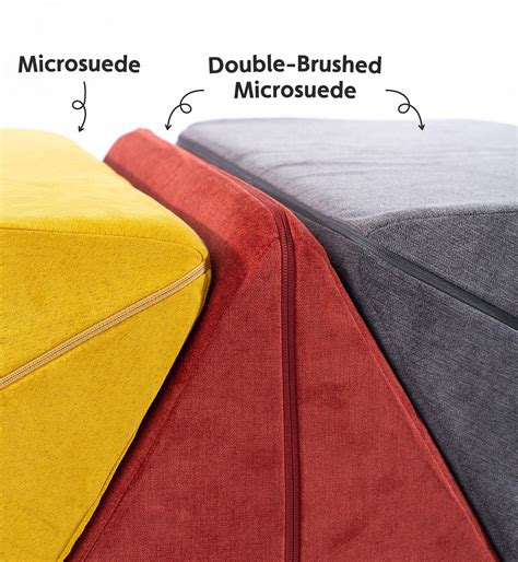  The Nugget is both furniture and toy — a play couch made of four foam pieces. Soft, squishy, and sturdy, kids of all ages love it because it can be reconfigured in countless ways. The Nugget is available in 15+ colors and three durable, machine-washable fabrics: microsuede , double-brushed microsuede , and corduroy . . 