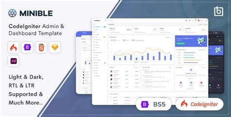 Nulled Minible Codeigniter Admin Dashboard Template Free Download Themes Download