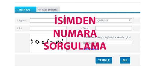 Numara Sorgulama İsimden Numara Numaradan İsim Sorgulama. 