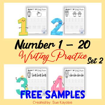 Number 1 20 Writing Practice Set 2 Free Samples. This Writing Practice Set 2 is another