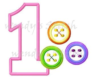 Number 1 Applique Block Font Machine Embroidery Design 5 Etsy