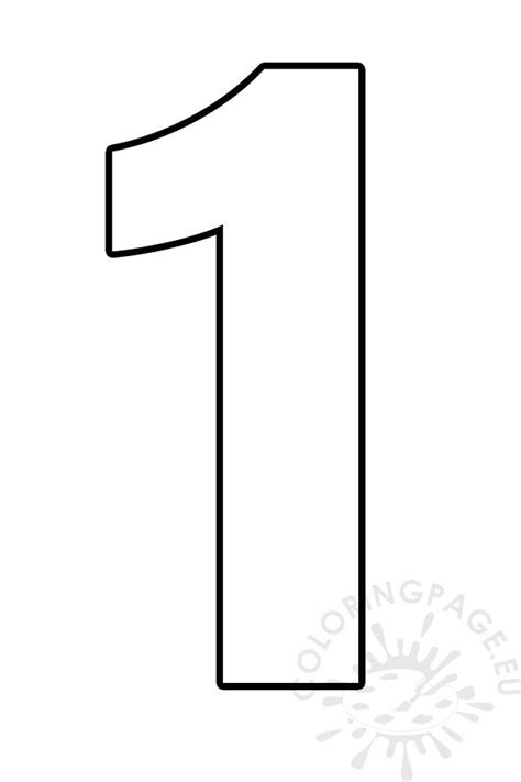 Number 1 Printable