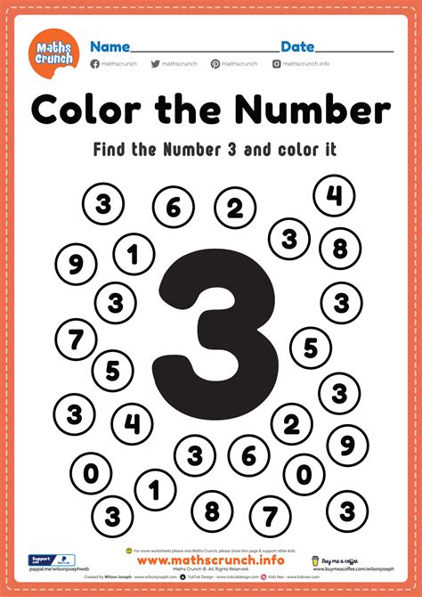 Number 3 Worksheet For Preschool