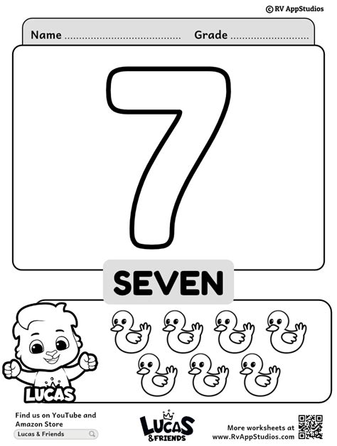 Number 7 Coloring Pages Printable Get Coloring Pages