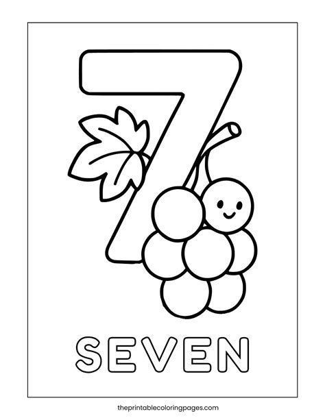 Number 7 Coloring Shee