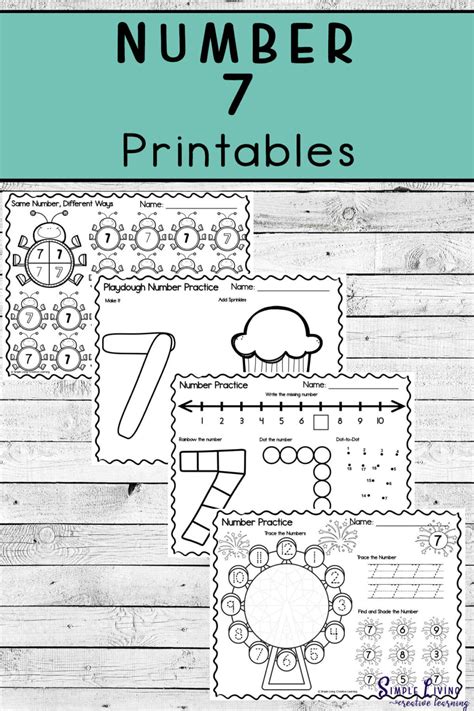 Number 7 Printables Simple Living. Creative Learning