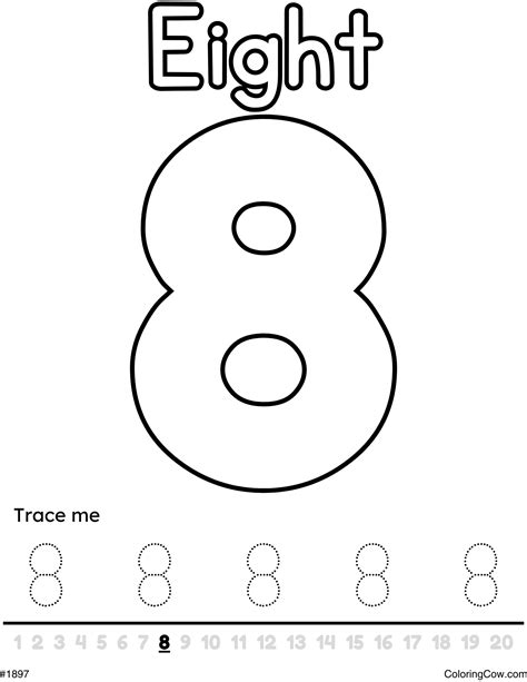 Number 8 Coloring Shee