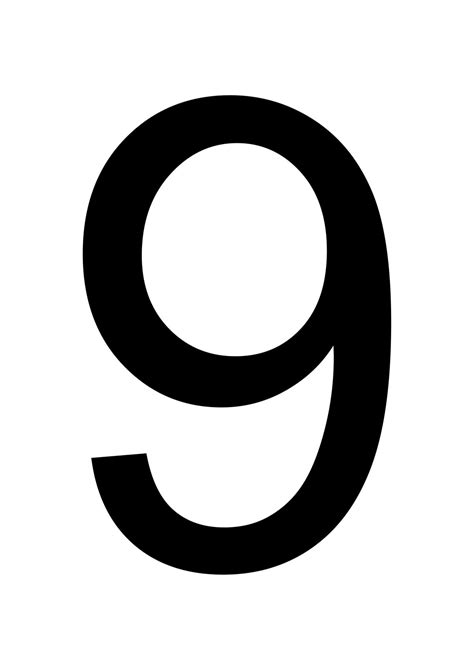 Number 9 Large Printable Numbers Printable Numbers Free Printable Numbers