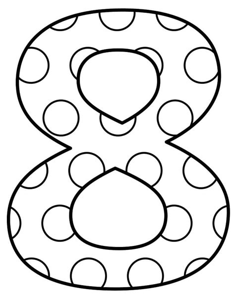 Number Eight Coloring Page A Free Math Coloring Printable