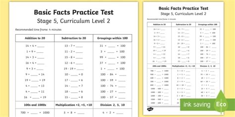 Number Knowledge Stage 5 Practice Test 1