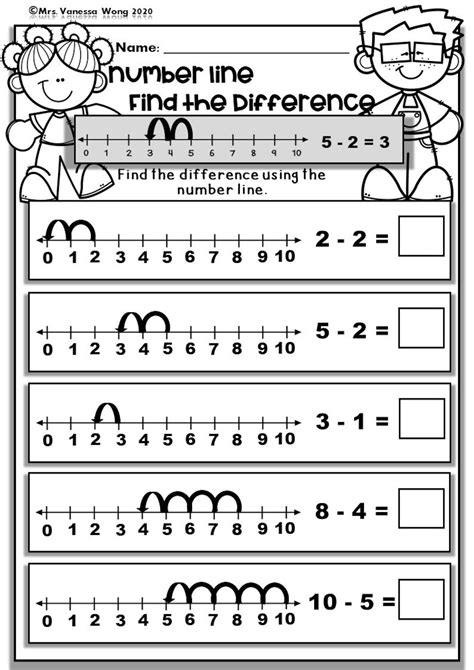Number Line 1 10. Number Line Subtraction. Distance Learning (Instant