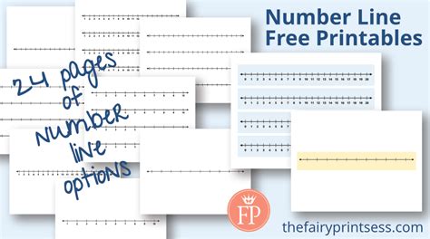 Number Line Free Printable Set 24 Pages Multiple Style Options