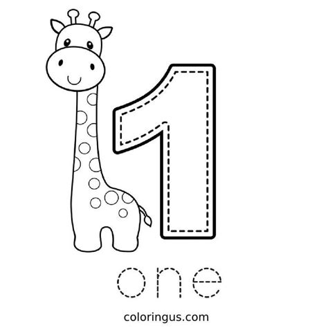 Number One Coloring Shee
