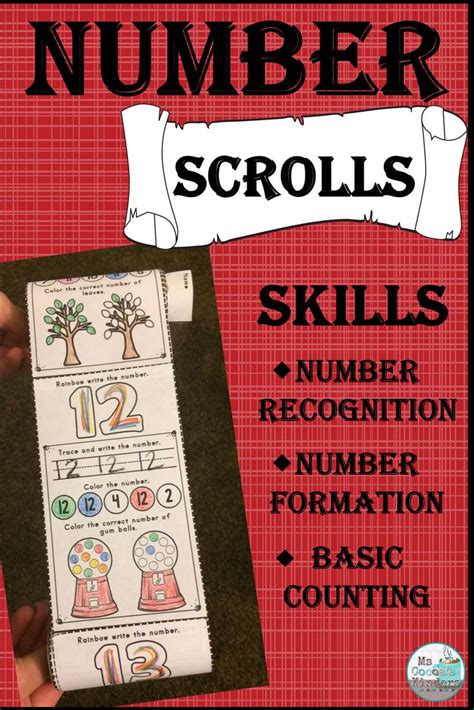 Number Scrolls Number Practice Fast finisher activities, Basic