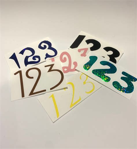 Number Stickers - Etsy