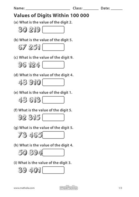 Number System Activity Sheets