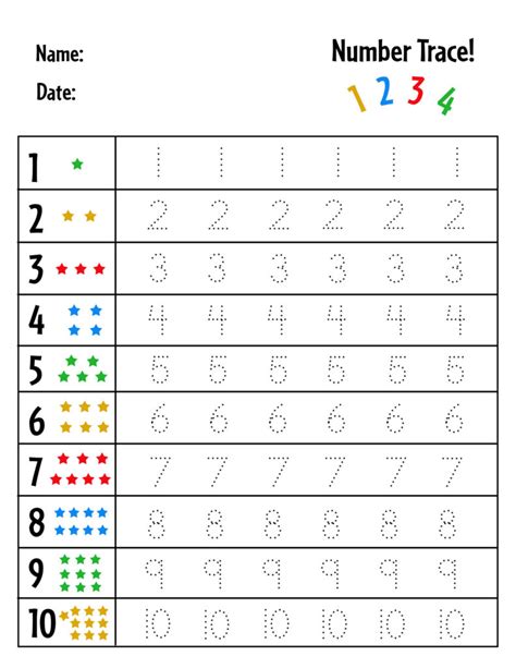 Number Tracing (Playgroup) Number worksheets, Numbers preschool