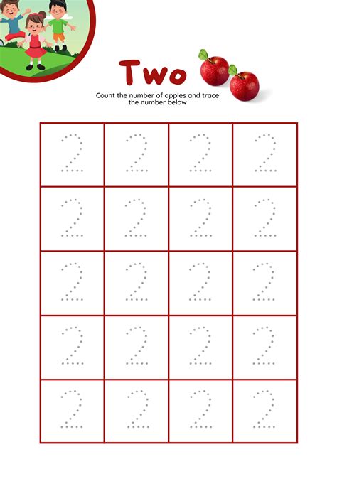 Number Two Writing Counting And Recognition Activities For Children