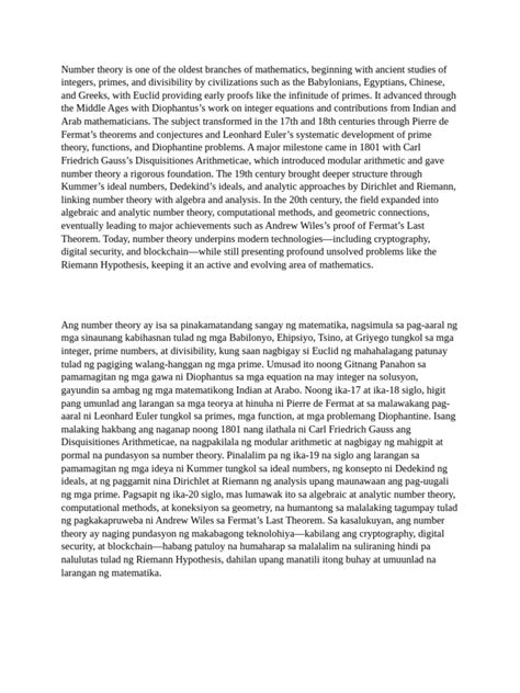 Number theory pdf.  One of the oldest and liveliest branches of mathematics,...