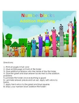 Numberblocks Teaching Resources TPT - TeachersPayTeachers