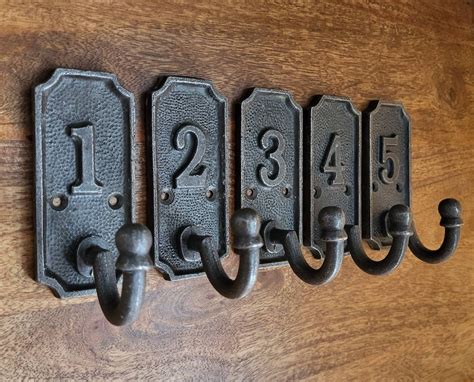 Numbered Coat Hooks - Etsy UK