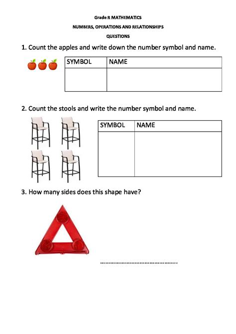 Numbers, Operations And Relationships Grade R Maths