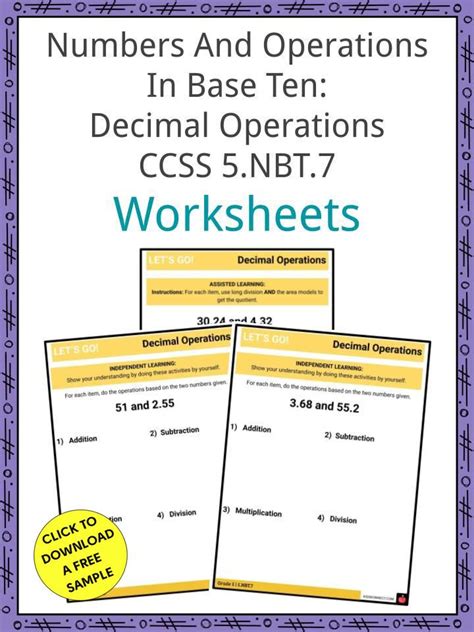 Numbers And Operations In Base Ten Decimal Operations CCSS 5.NBT.7