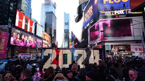 Numerals ‘2024’ arrive in Times Square in preparation for New Year’s Eve