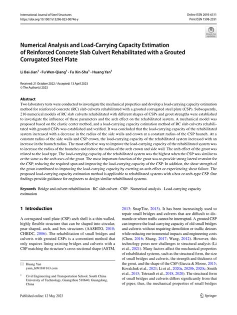 Numerical Analysis of Load-Carrying Capacity of Fibre-Reinforced ...