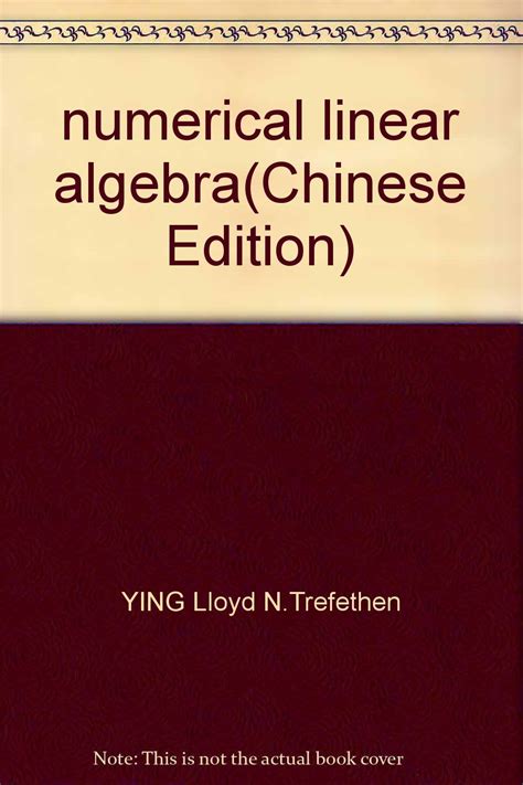 Numerical linear algebra lloyd trefethen solution manual. - Cristal und clarie : altfranzösischer abenteuerroman des xiii. jahrhunderts.