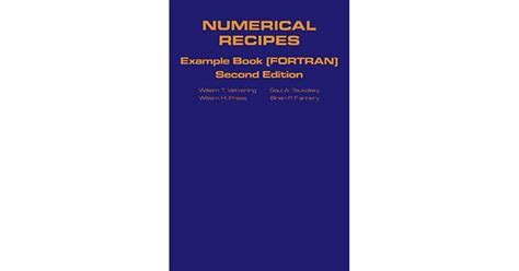 Download Numerical Recipes Example Book Fortran By William T Vetterling