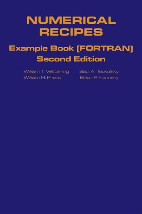 Download Numerical Recipes Example Book Fortran By William T Vetterling