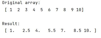 Numpy resample 2d array.  The reference describes how the methods work and which parame...