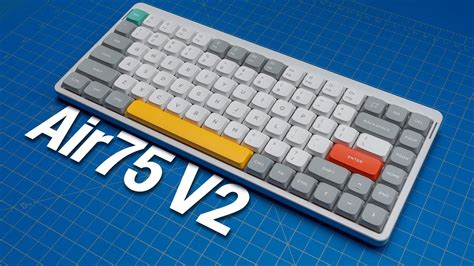 Nuphy air75 v2. NuPhy. ⌨【Low Profile Mechanical Keyboard】：Air75 is an innovative, the thinnest mechanical keyboard on the market, use 75% layout (84 keys), thanks to the ultra-thin aluminum frame and advanced aluminum alloy stamping process, the thinnest point is only 16 mm. Like the membrane keyboard, there is no need for a wrist rest, and long-time ... 