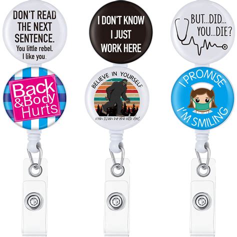 8pc Funny Badge Reel Retractable for Nurse, Nurses, Medical & Nursing | Cute Cool Badge Reels ID Tag Card Holder Clips for Office Work Doctor Student for Men & Women Lanyard Supplies Accessories 4.6 out of 5 stars 27.