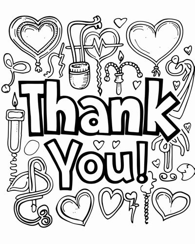 Nurses Thank You Coloring Page Coloring Pages