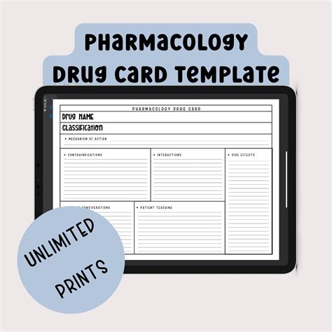 Nursing Drug Cards - Etsy