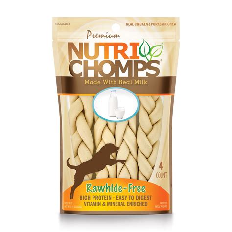 NutriChomps Dog Chews, 6-inch Braids, Easy to Digest, Long Lasting ...