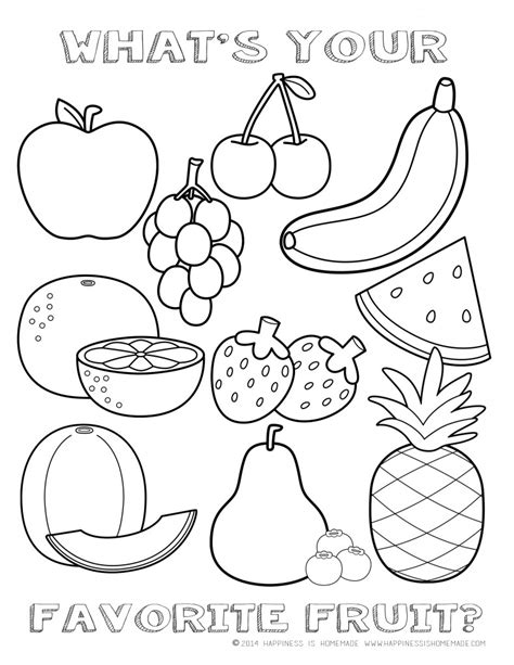 Nutrition Coloring Pages Printable