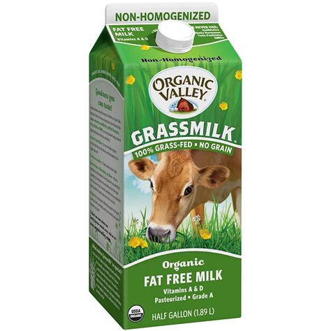 Nutrition Facts for Organic Valley Organic Fat Free Grassmilk