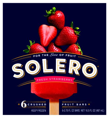 Nutrition Facts for Solero - Fresh Strawberry Crushed Fruit Bars