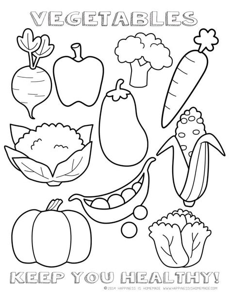 Nutrition How To Eat Healthy Vegetable coloring pages, Preschool