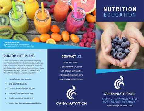Nutrition Pamphlet Template
